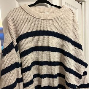 Aerie oversized striped sweater size M
